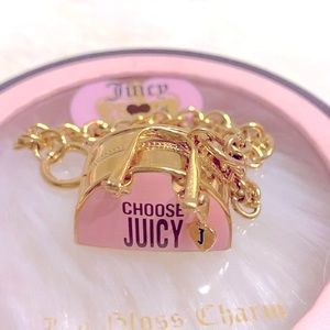 Juicy Couture Lip Gloss Bowler Bag Charm NWT RARE HTF
